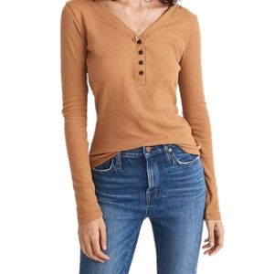 Madewell Fine Ribbed Henley Tee